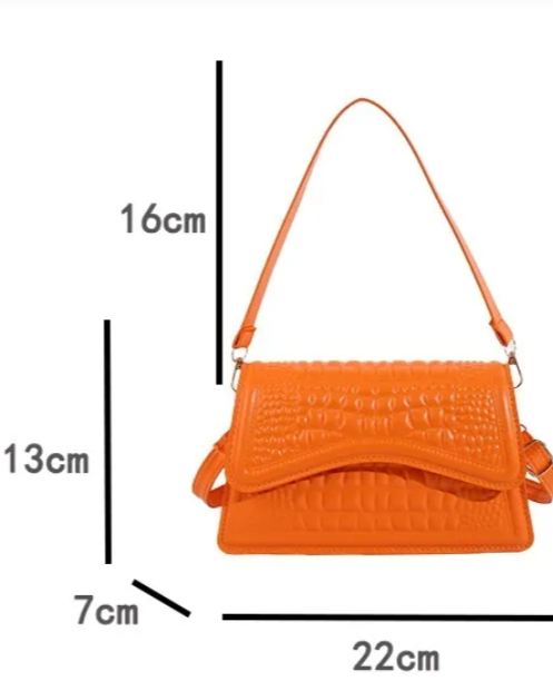 Sac à main effet croco – Élégance intemporelle