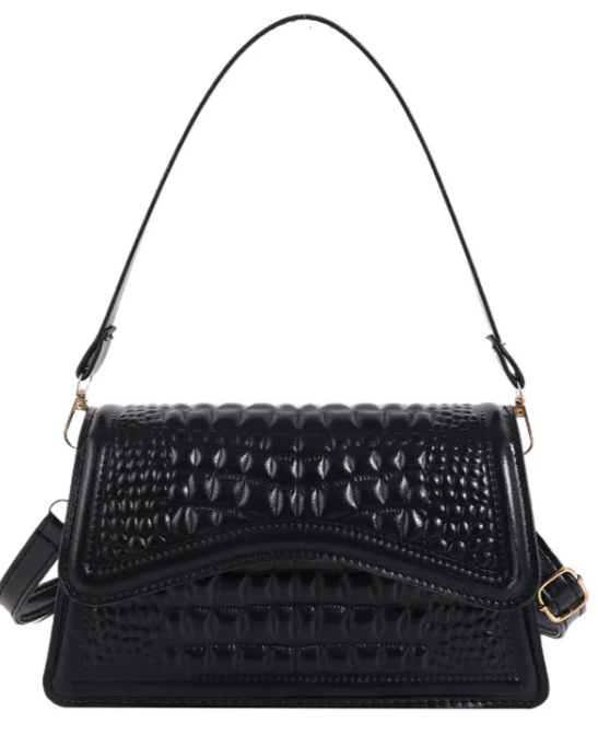 Sac à main effet croco – Élégance intemporelle