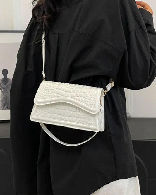 Sac à main effet croco – Élégance intemporelle